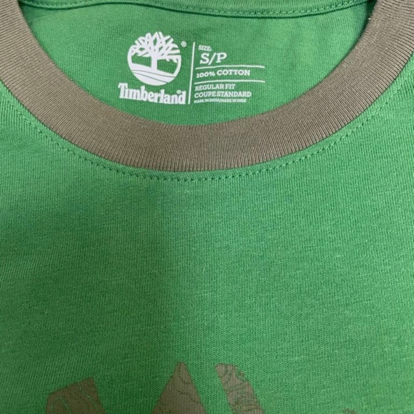 Timberland Short Sleeve Green T-Shirt Size: Small - Picture 4 of 7